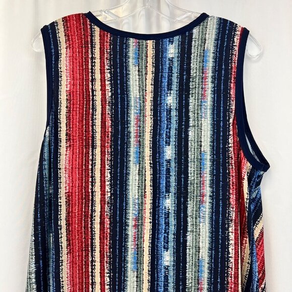 Christopher & Banks V-Neck Asymmetrical Hem Top Size XL Sleeveless - Picture 5 of 8